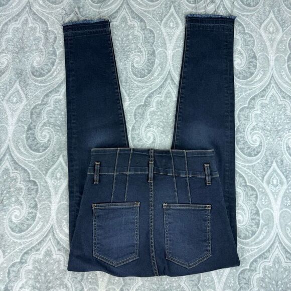 Womens Veronica Beard 12" Corset Button Fly Jeans - Picture 2 of 6